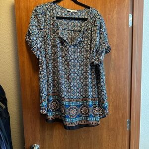 Multicolor Geometric Blouse